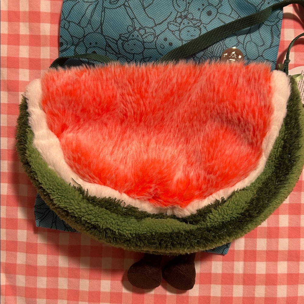 NWT Jellycat Amuseables Watermelon crossbody bag - Picture 4 of 4